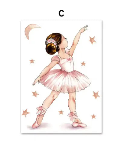 Canvas wall art print ballet subject unframed 20x25cm to 50x70cm Nordic style