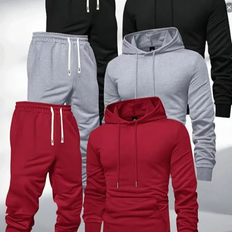 Light board all-matching hooded sweatshirt and sweatpants set in dark blue, leisure sports suit