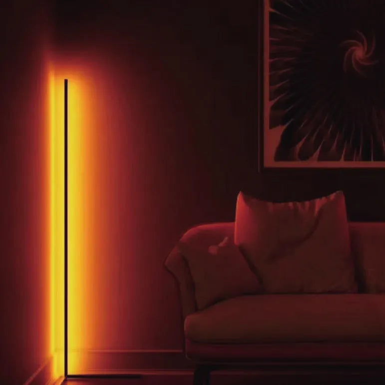 Black Symphony RGB floor lamp with remote control for music sync lighting