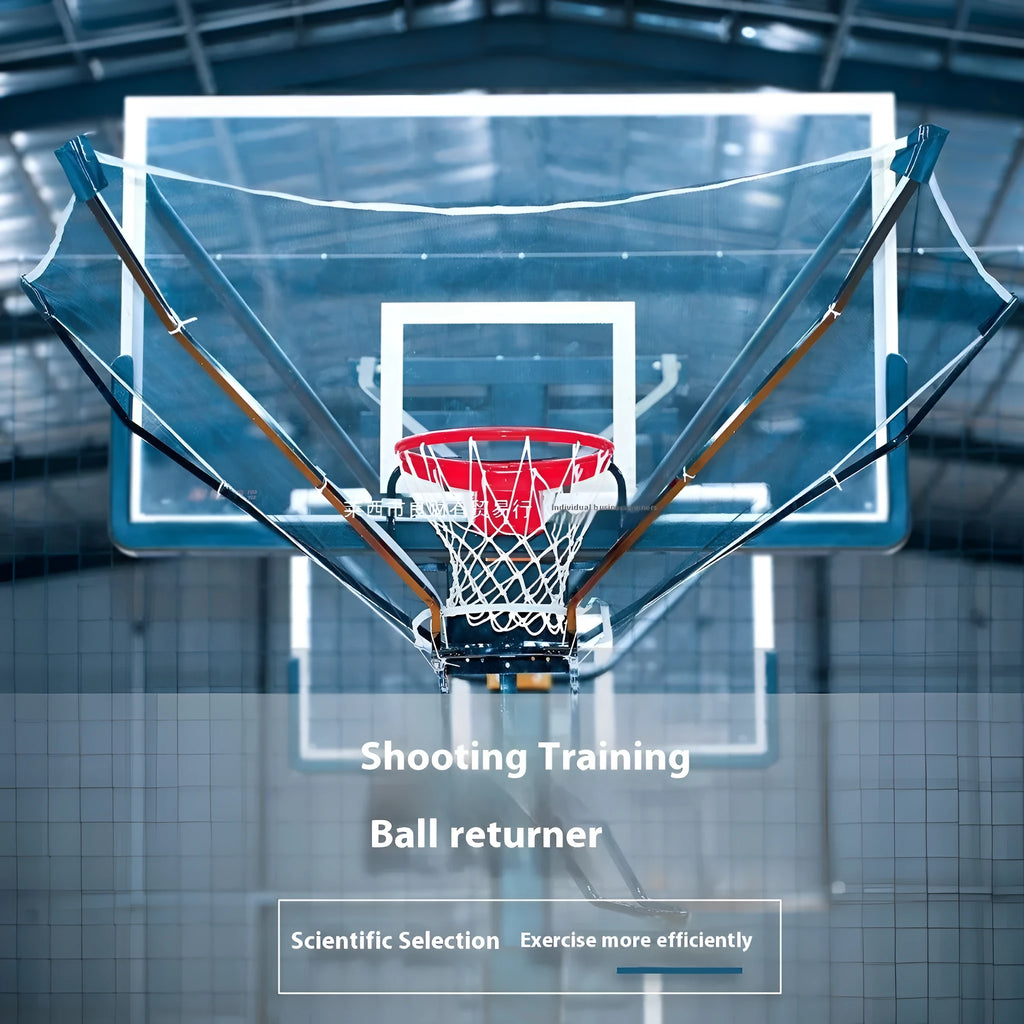 Continuous pitching automatic basketball ball return trainer with cowhide and iron construction