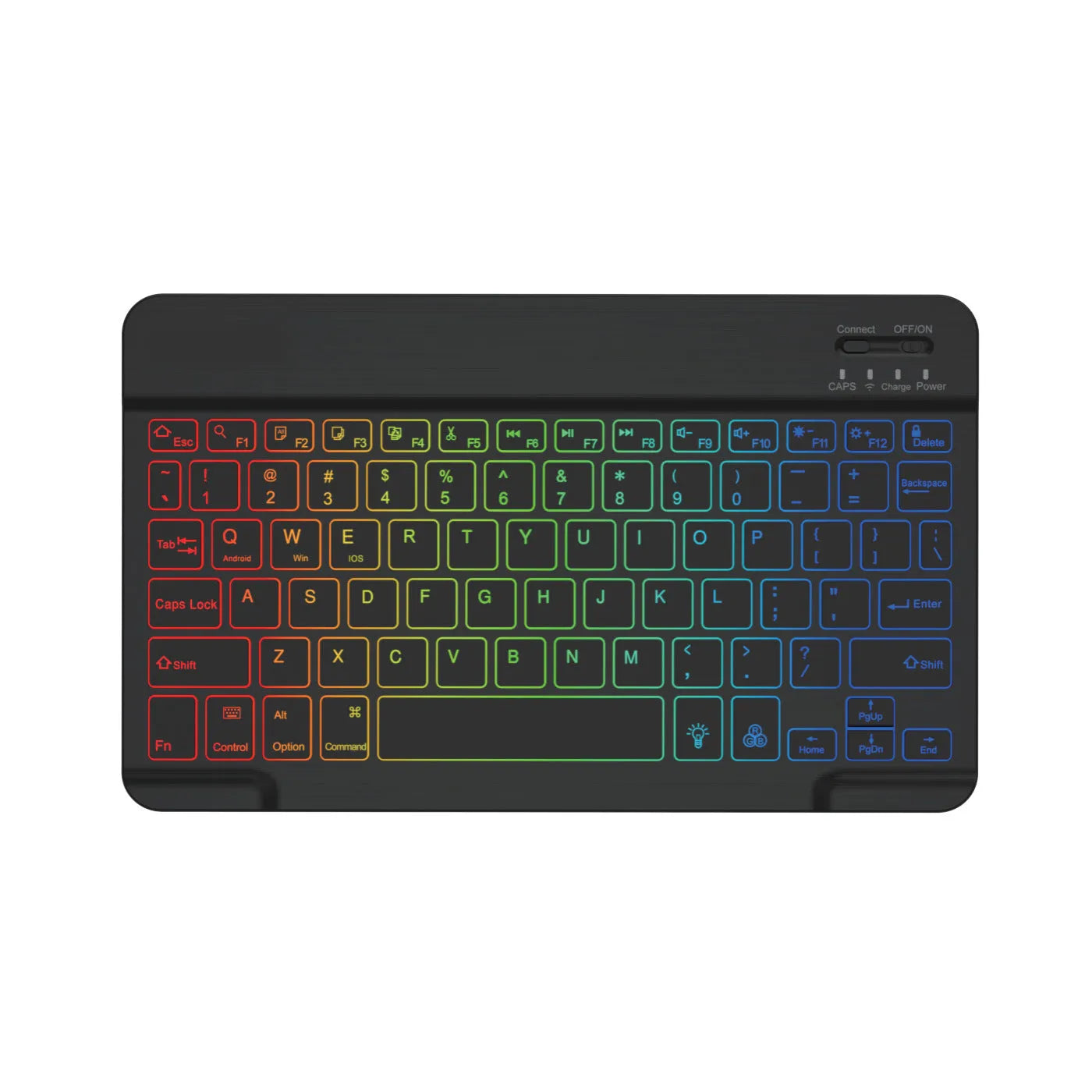10-inch backlit Bluetooth wireless keyboard for tablets in multiple colour options