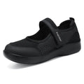 Women's low-top casual shoes in grey with mesh upper and Velcro strap.