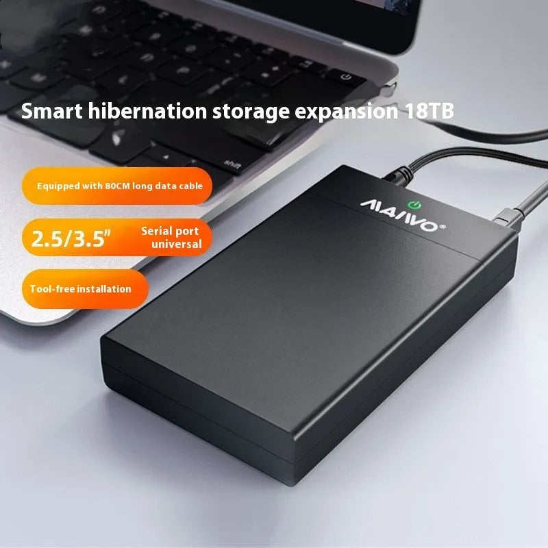 3.5 inch SATA to USB 3.0 hard disk enclosure with power supply and data cable