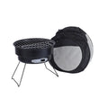 Small folding round ice stove grill set with mesh, legs, and packaging bag