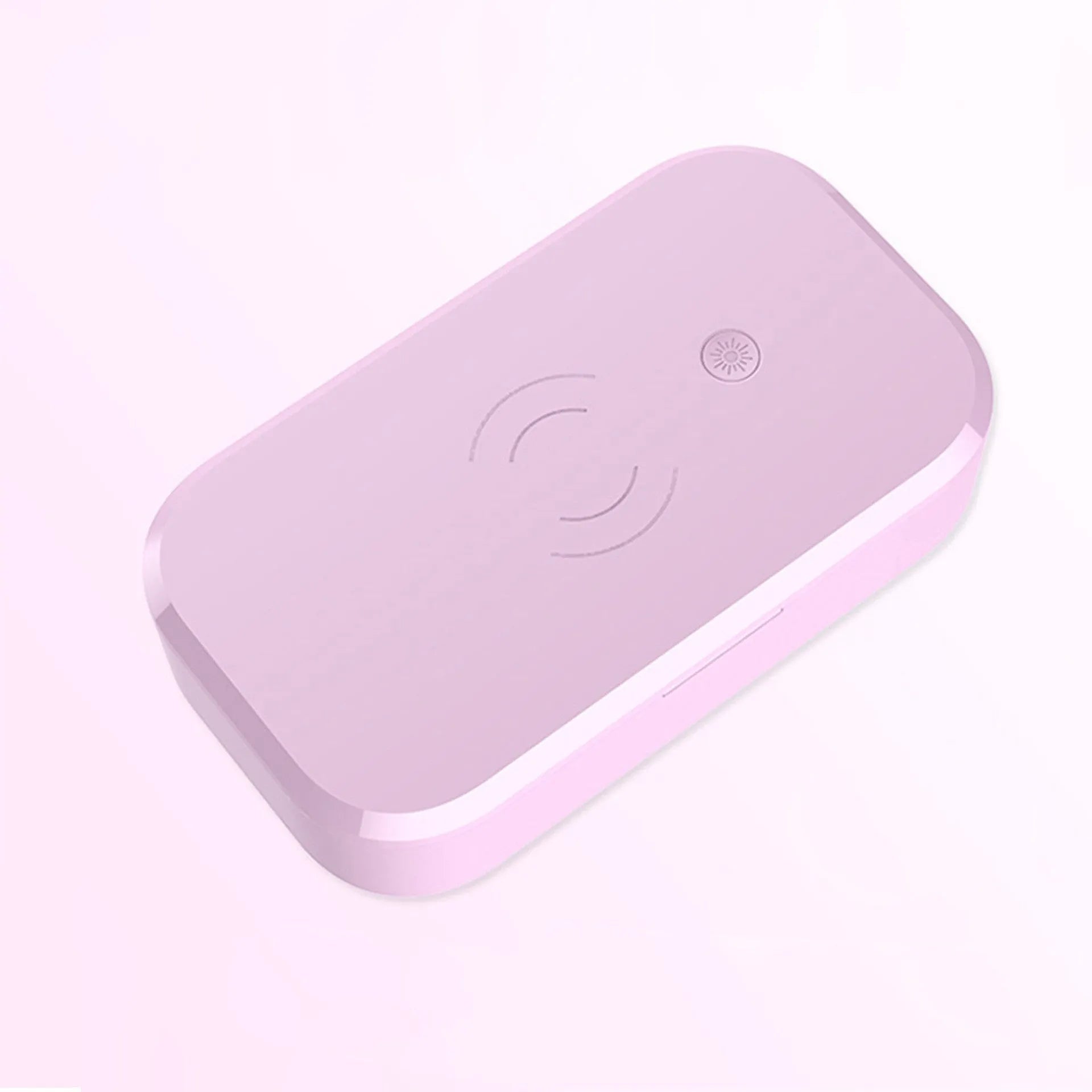 A white ultraviolet disinfection box for sanitising nail art tools and mobile phones, featuring wireless charging.