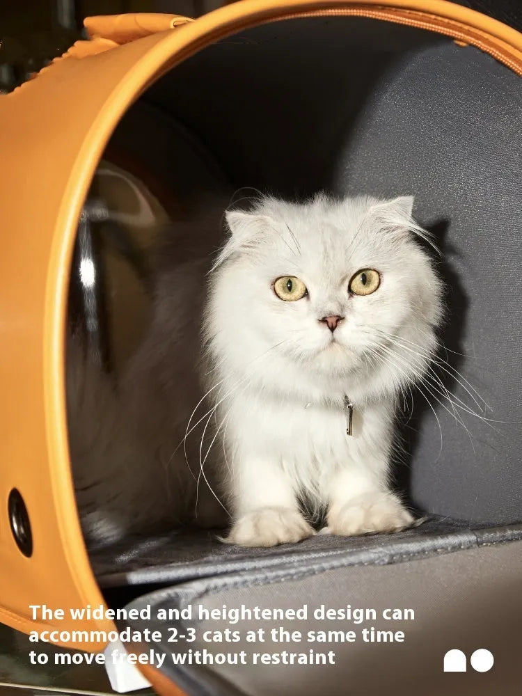 Portable synthetic pet carrier bag for cats and small dogs showing 50cm length