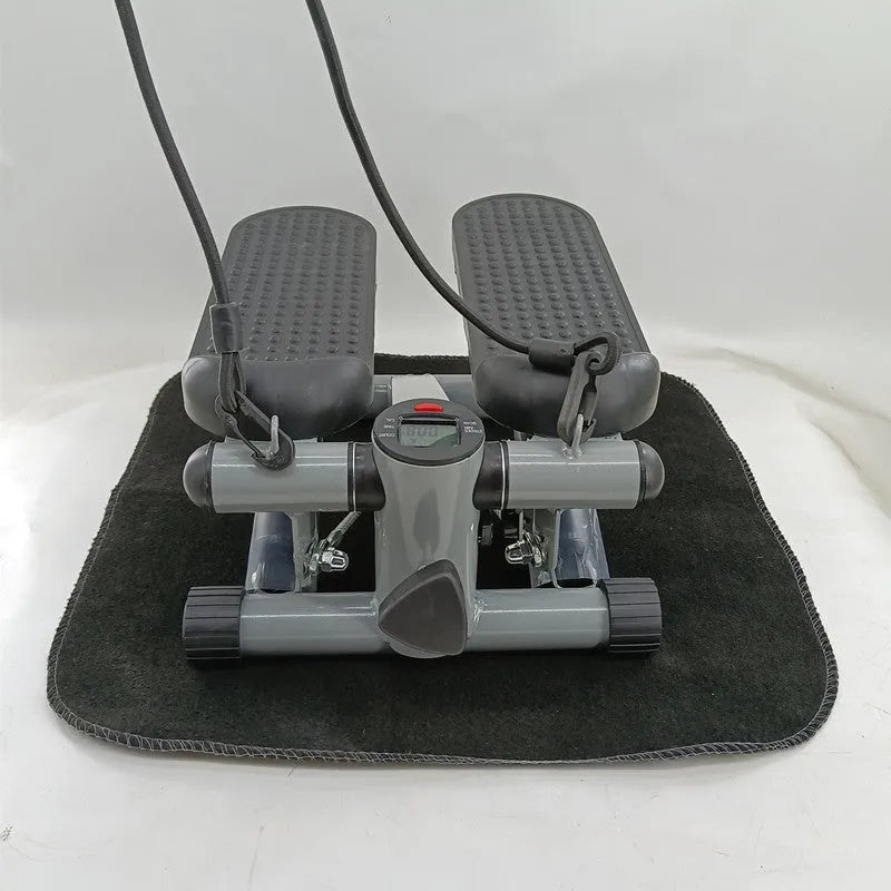 Silver grey hydraulic pedal exercise machine for waist slimming and home fitness