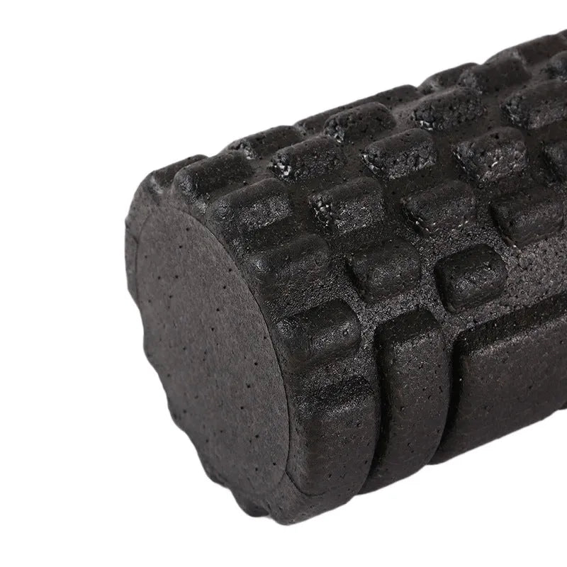 Black hollow EPP foam roller 33cm for Pilates balance and massage
