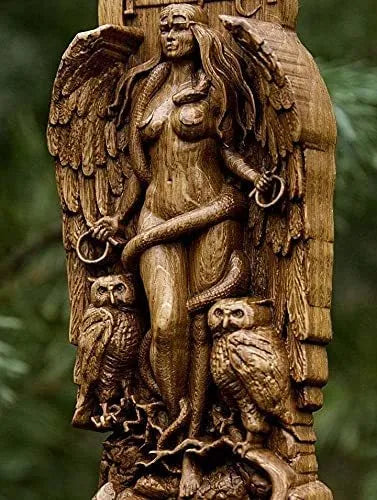 A resin Greek goddess statue for altar or garden use, 22 cm tall, in one of three colour finishes.