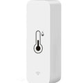 White WiFi Zigbee temperature and humidity sensor with ABS plastic housing measuring 72x25x20mm