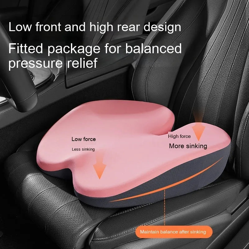 Car seat cushion set with separate lumbar support pad in five colour options