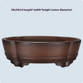 Classical simple purple clay bonsai flower pot for tabletop or floor.