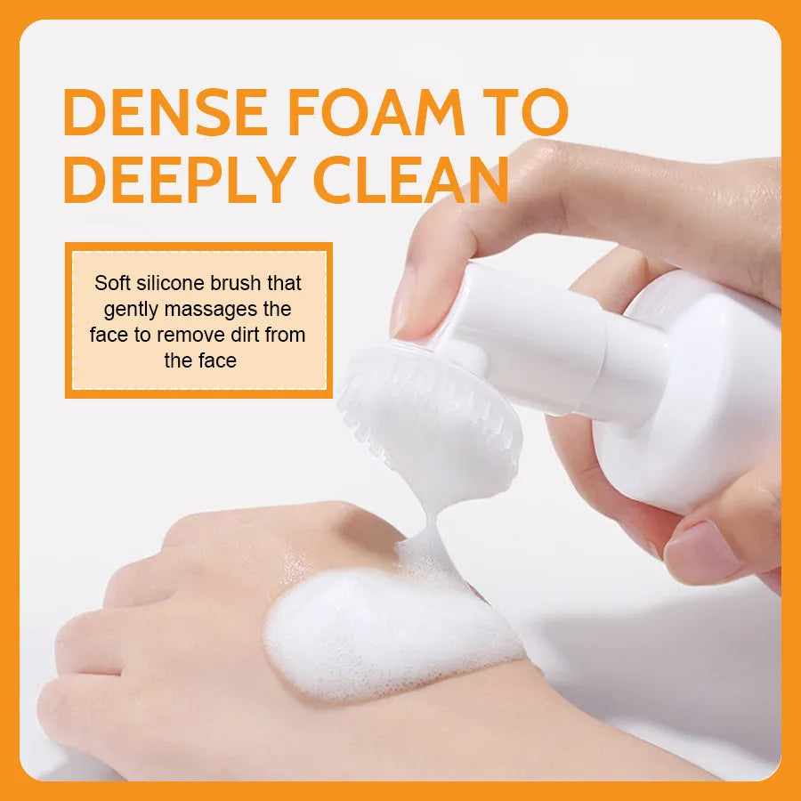 Turmeric cleansing mousse facial kit with ginger soap and 30 pads in white packaging