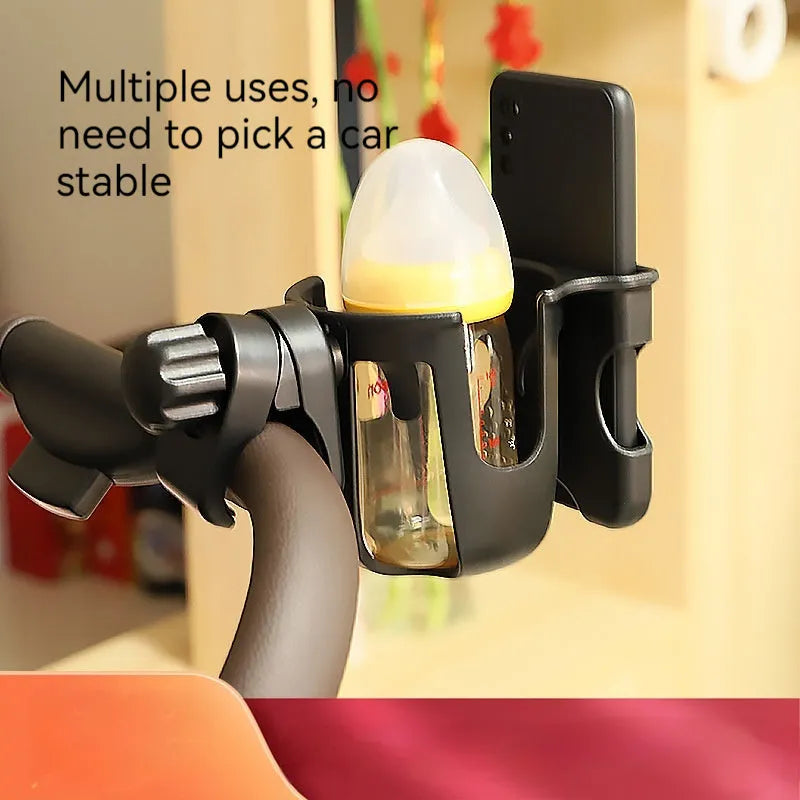 ABS electric car cup holder in black, green and pink colours showing 19cm width