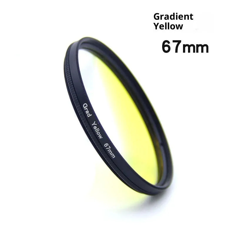 52mm gradient mirror camera filter with plastic construction for travel and outdoor shooting effects