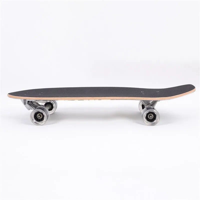 White maple wooden street scooter with 31-inch deck length for urban commuting