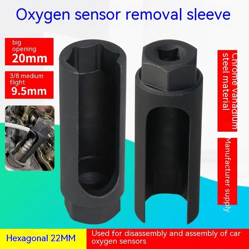 Black chromium vanadium steel oxygen sensor sleeve with 22mm diameter for vehicle sensor protection