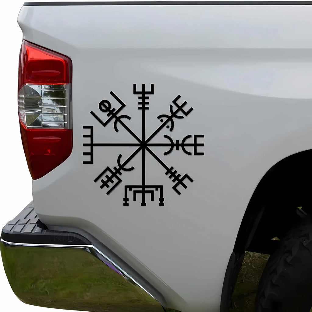Square 13x13cm Vegetarian No Charm vinyl car sticker on white background