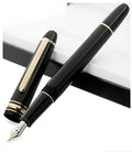 Two-colour nib fountain pen with 0.7mm iridium tip, resin metal barrel, glossy finish, and black gold clip