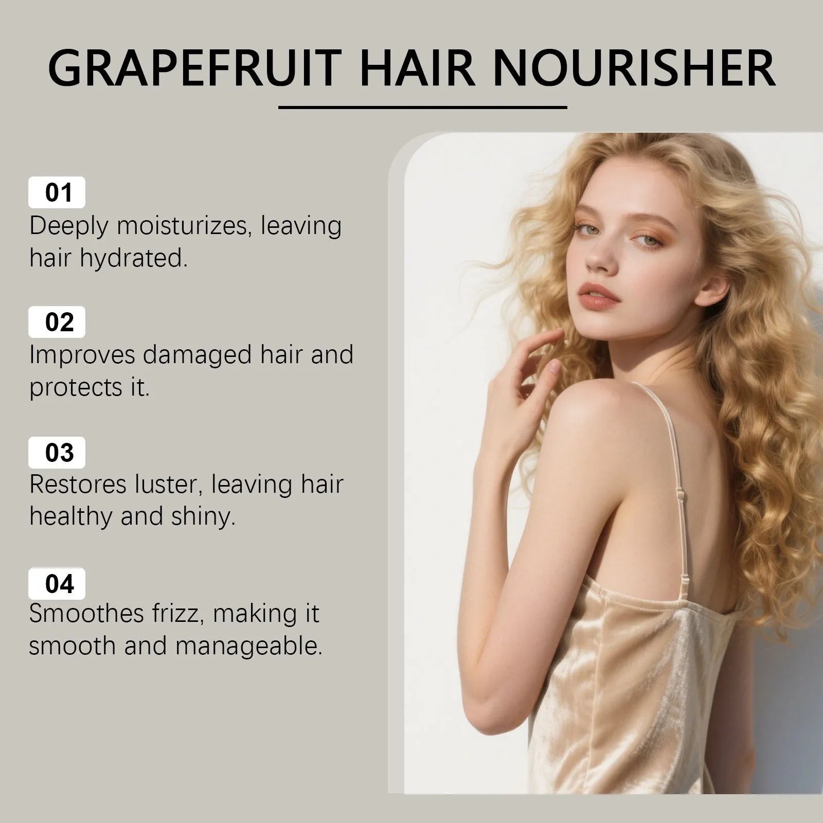 120ml bottle of grapefruit hair conditioner with natural oils for damaged hair treatment