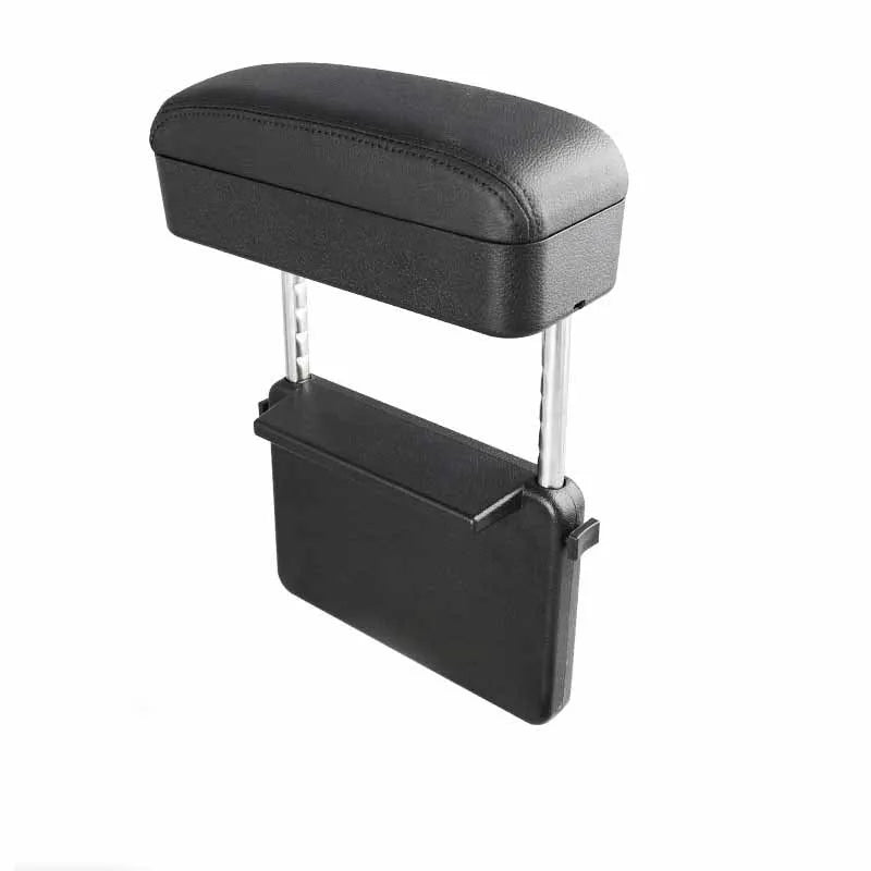 Universal central lifting seat storage box in leather, middle seat armrest box, 28.5 x 23.5 x 20.5 cm, beige or black option