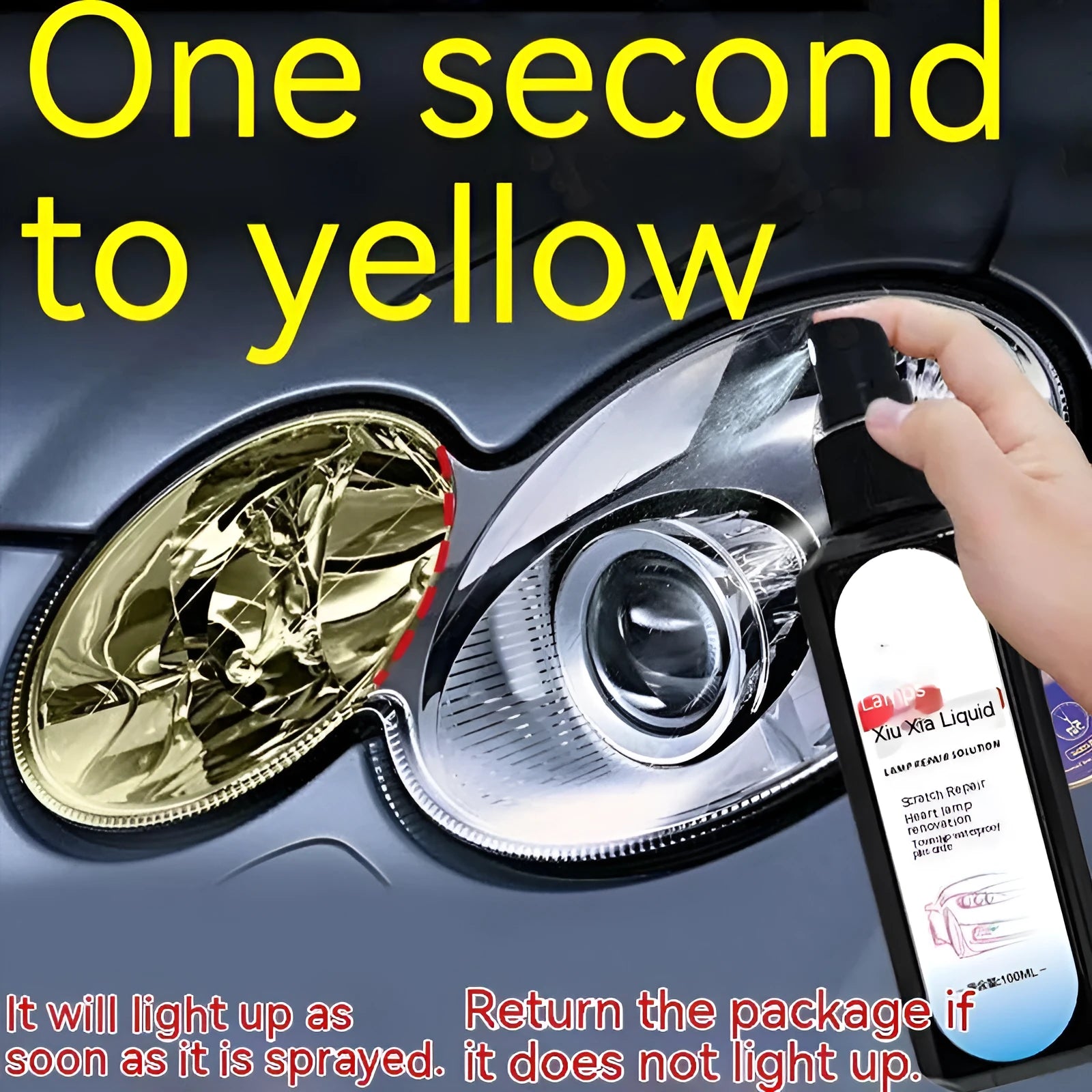 100ml bottle of car headlight renovation liquid for plastic headlight restoration