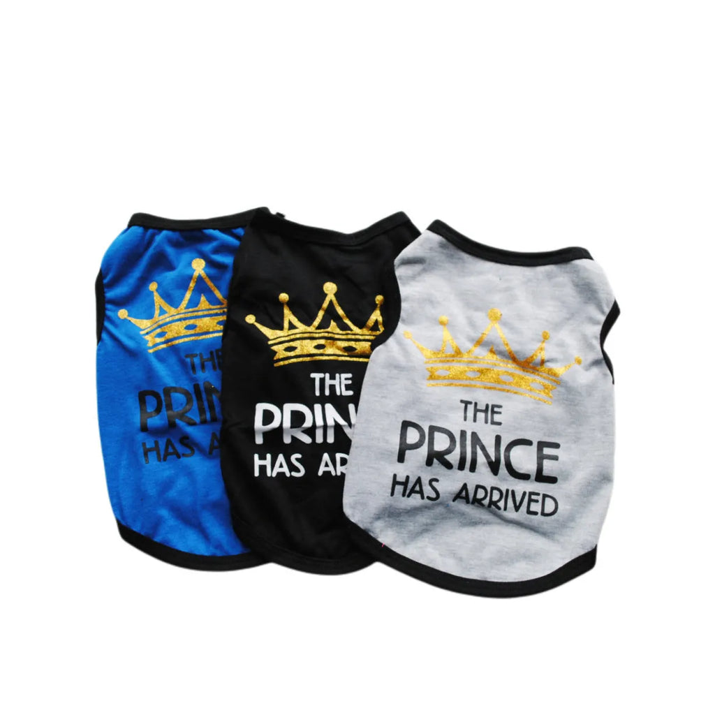 Cotton dog vest for puppies in various colours including black, grey, blue, pink and rose options