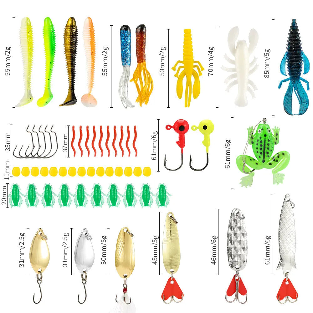 24-piece metal Christmas mino bog fishing lure set in 01 style colour.