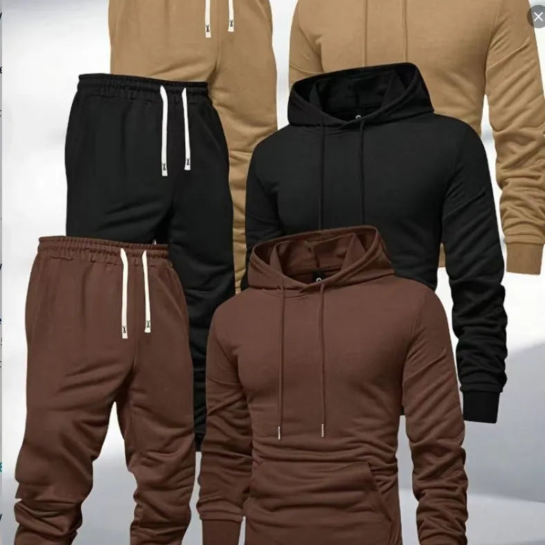 Light board all-matching hooded sweatshirt and sweatpants set in dark blue, leisure sports suit