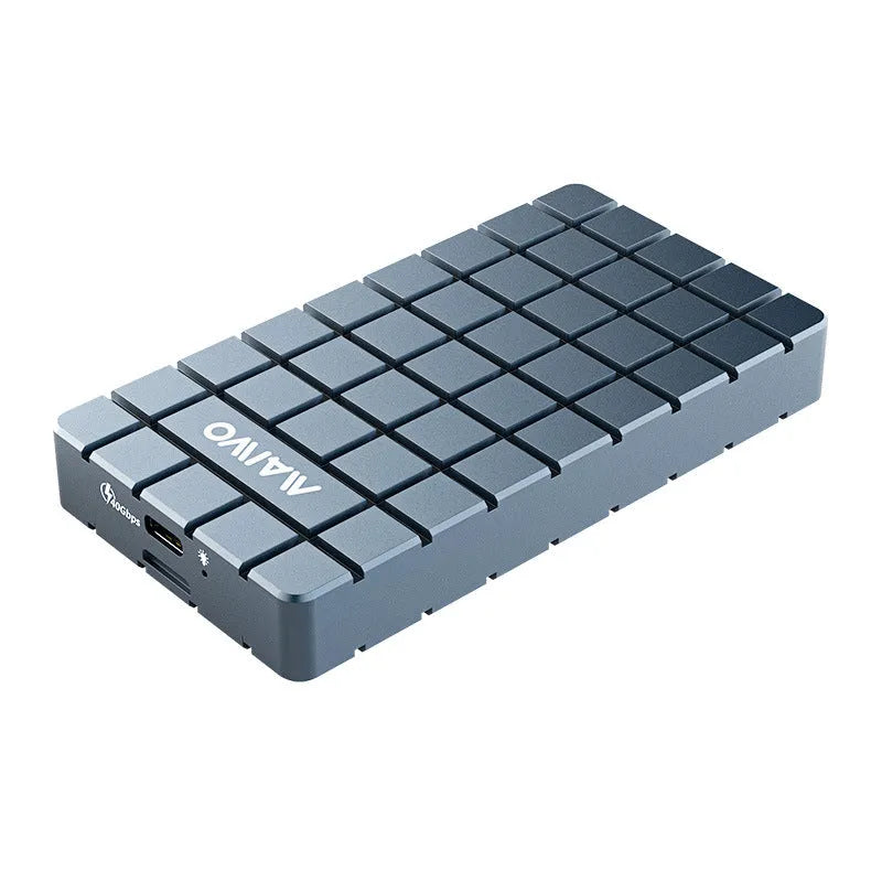 USB4 hard disk enclosure with aluminium alloy case measuring 50x118x13mm
