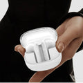 Wireless Bluetooth 5.3 transparent mini earbuds with 9D stereo sound, ergonomic fit, black colour
