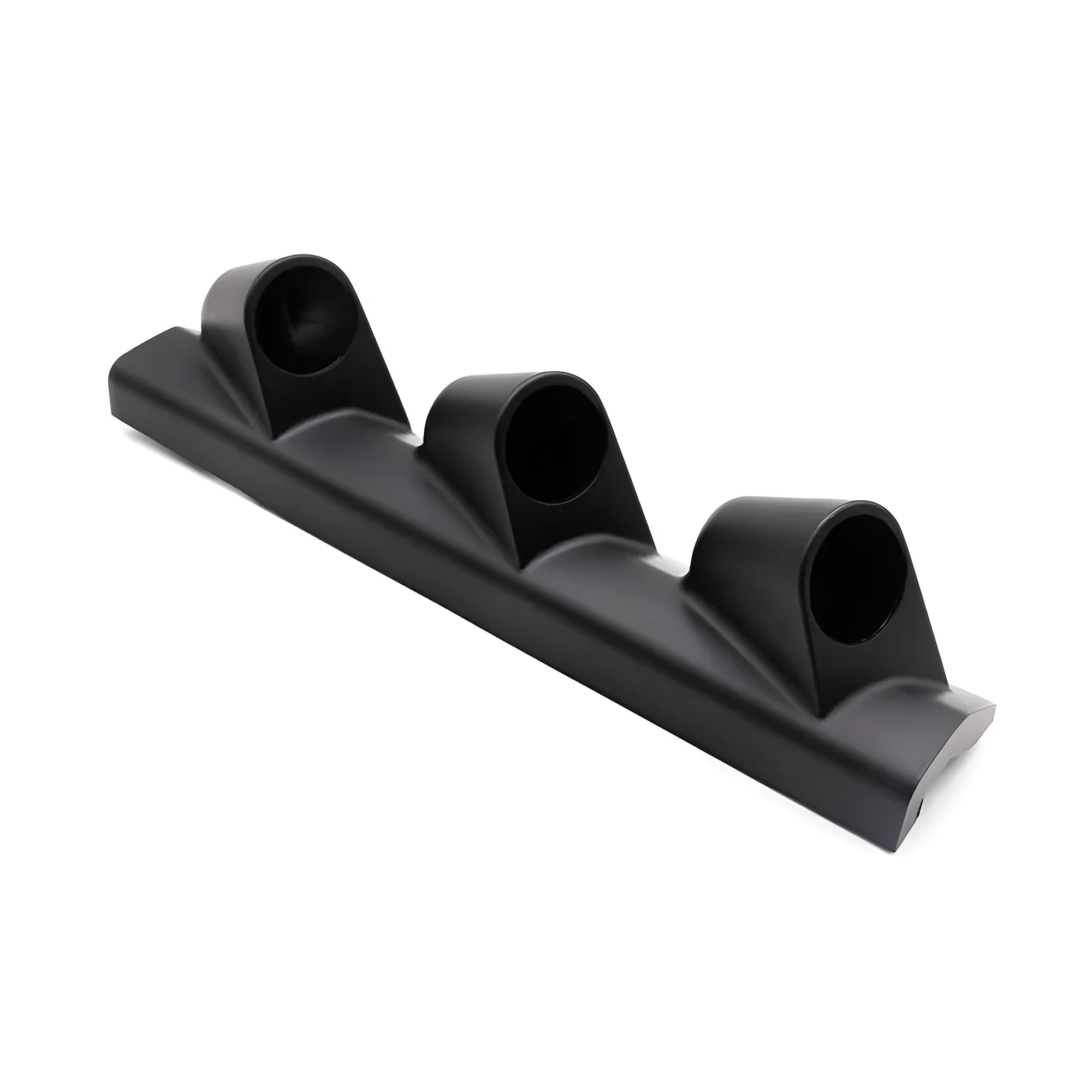 Black universal 52mm instrument stand with three-hole right-hand drive mounting bracket