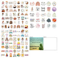 Assorted random pattern graffiti stickers from a 50-piece decorative vinyl decal pack.
