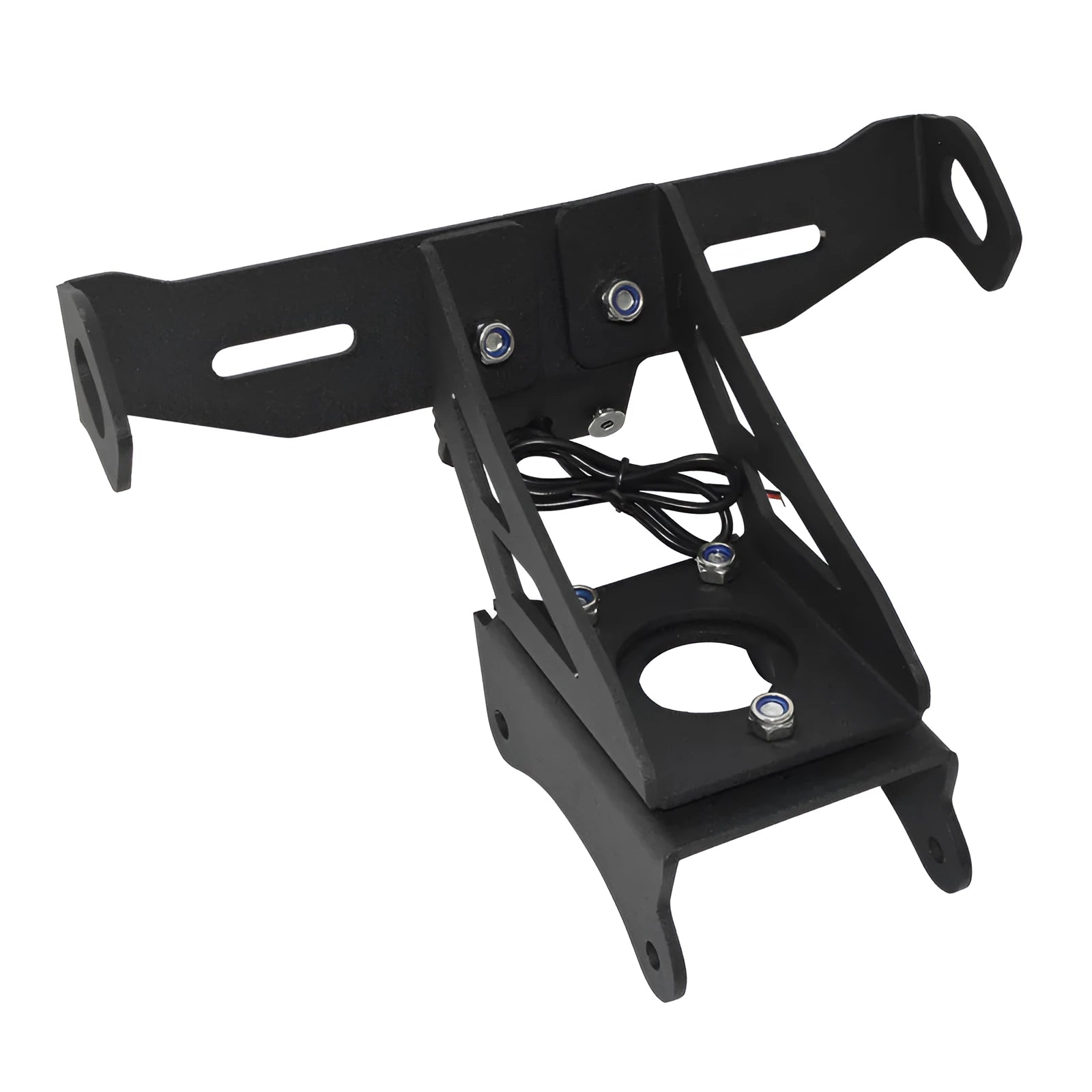 Black aluminium alloy short tail licence plate bracket for Honda motorcycles.