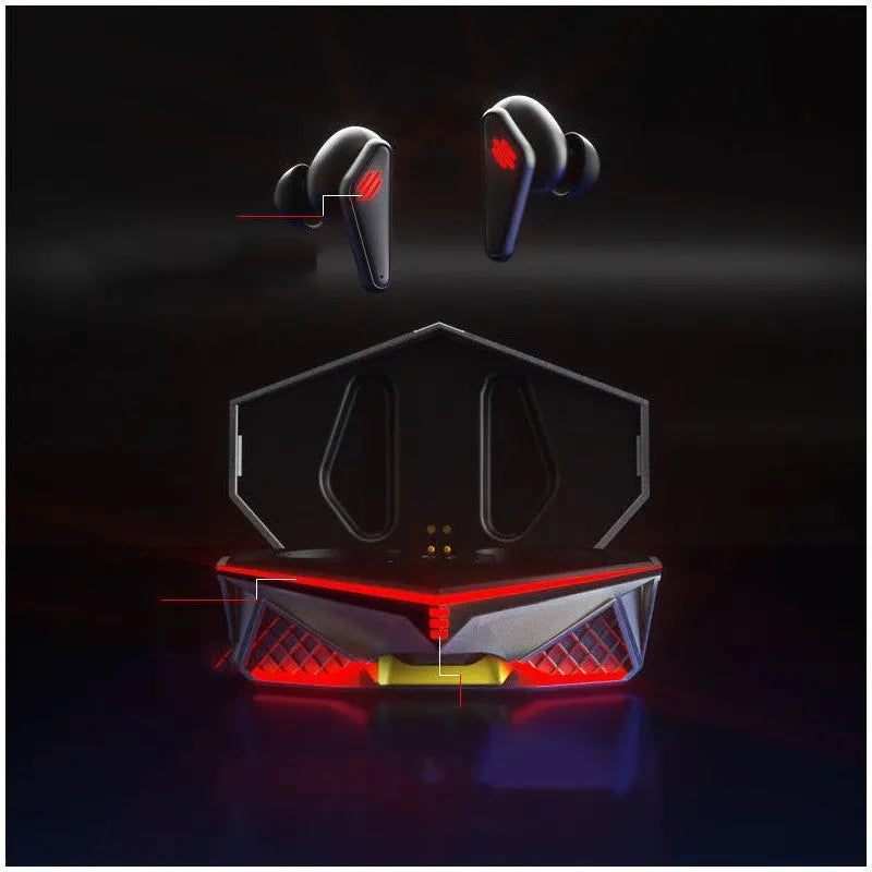 K98 Black TWS50 Bluetooth wireless earbuds and charging case for gaming and mobile use
