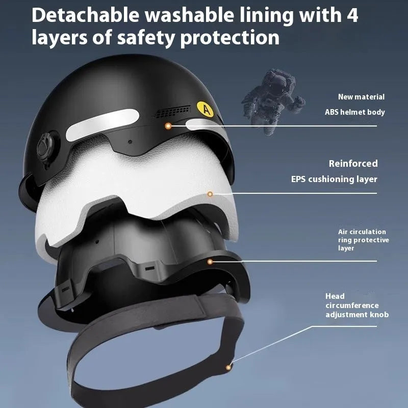 3C certified electric motorcycle helmet with sun protection visor in multiple colour options