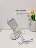 Dynamic water ripple ambience light lamp with desktop stand and ceiling mount options.