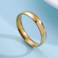 Glossy unisex alloy couple ring in silver with electroplated finish