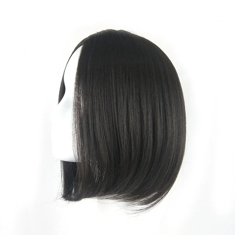 Short bob wig for women in black, light brown, and dark brown – high temperature wire construction