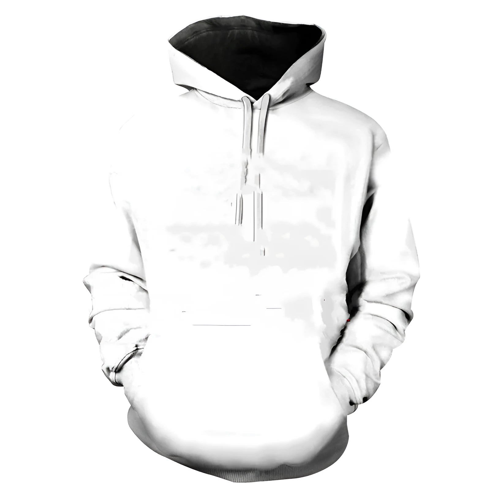 Men's cotton printed hoodie in pop style, hooded, casual fall winter top, colour as shown