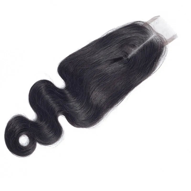 A straight, natural colour human hair wig for women displayed on a wig stand.