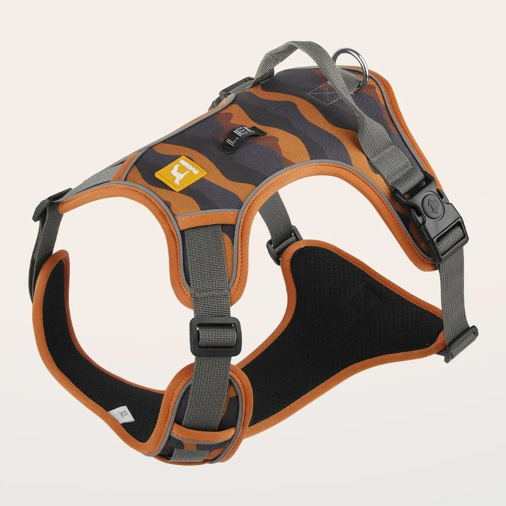 Reflective dog harness rope with chest and back design in Oxford cloth material