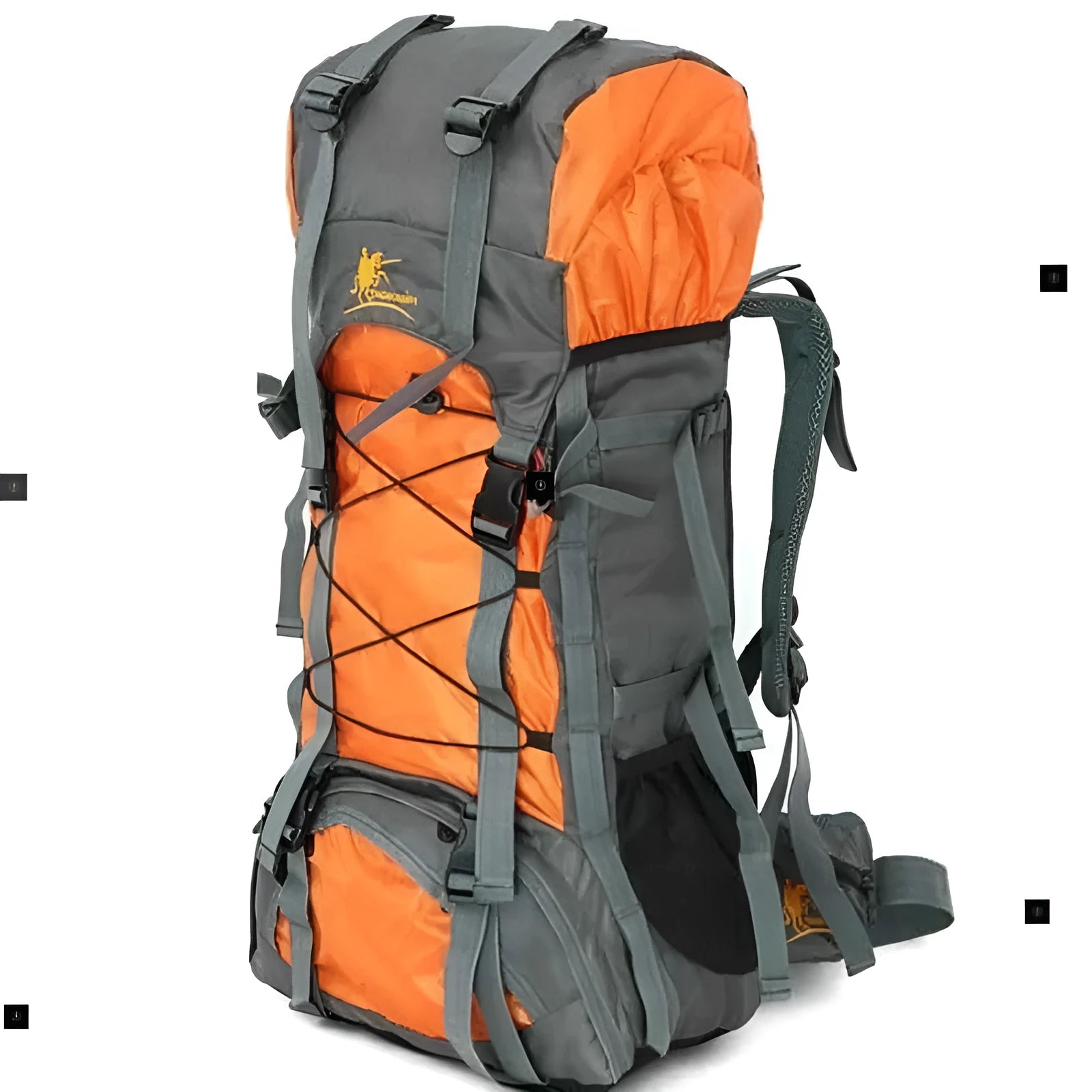 60L waterproof leather hiking backpack with zipper, available in twelve colours, for camping and climbing