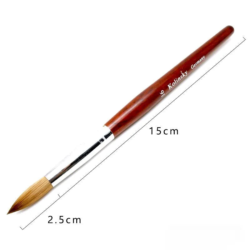 Watercolor crystal Siberian mink nail polish pen with round head tip for nail art