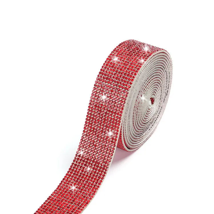 Self-adhesive water drill strip for clothing and shoe decoration