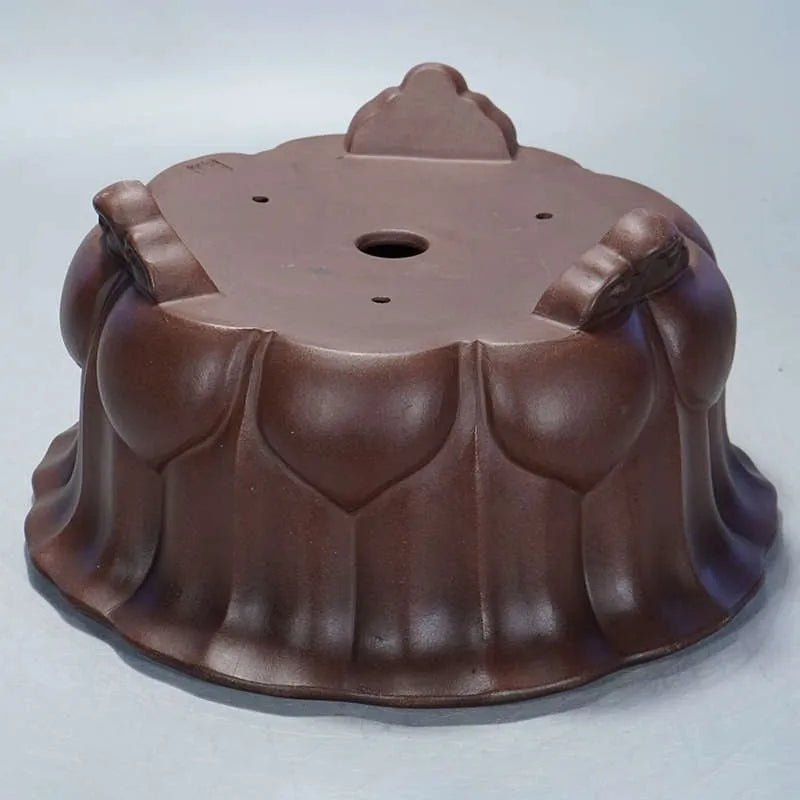 Purple sand succulent flower pot 37x37x20cm with antique Chinese design