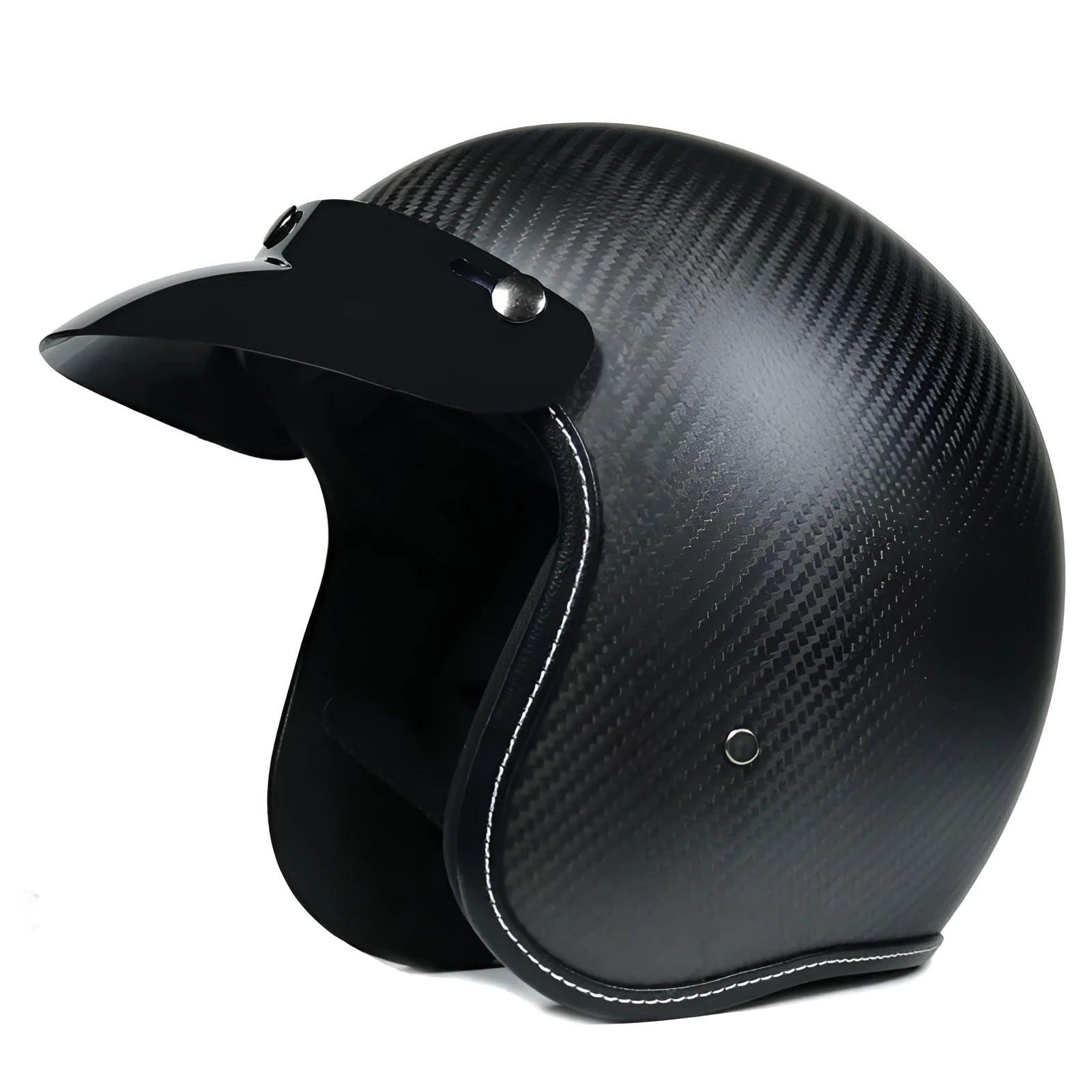 Retro ABS motorcycle helmet for men in matte black finish available in sizes M to 2XL