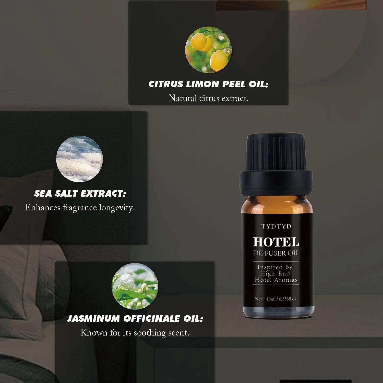 10ml natural plant fragrance essential oil bottle for aromatherapy and room scent applications