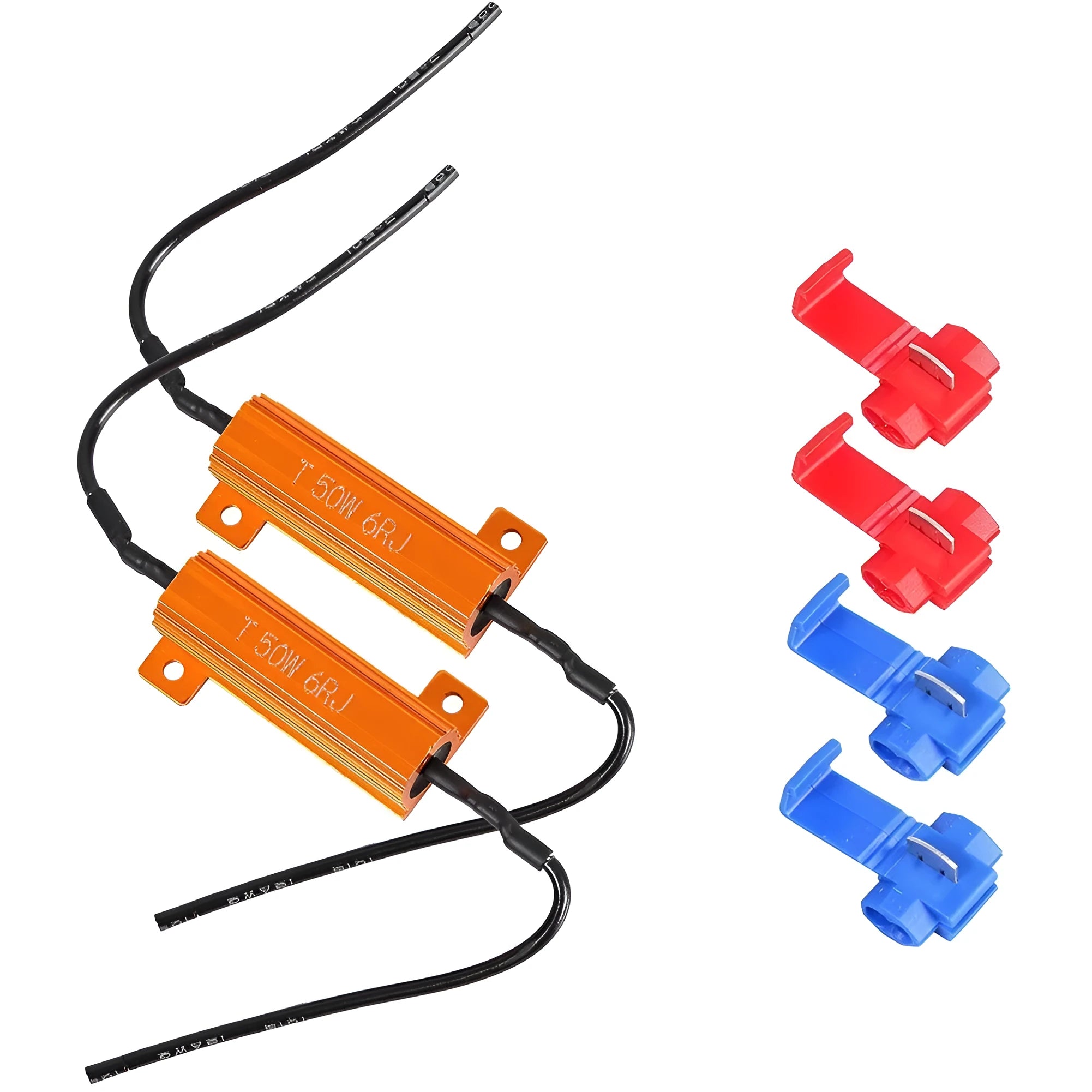 Golden aluminium LED decoder with 50W metal resistance and IP67 waterproof rating