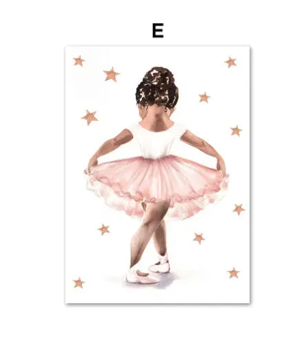 Canvas wall art print ballet subject unframed 20x25cm to 50x70cm Nordic style